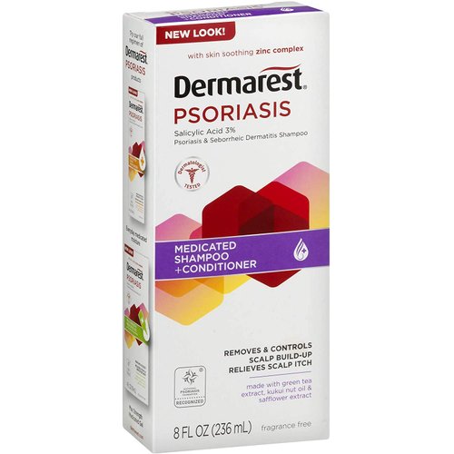 Dermarest Medicated Shampoo Plus Conditioner for Psoriasis, 8 fl oz (7 Pack)