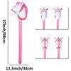 TOSAMZOO 4 Pieces Inflatable Stick Horse Inflatable Horse Head Stick Balloon Funny Stick Horse Toy for Kids Inflatable Horse on a Stick for Birthday Cowboy Party Supplies(37 Inch Brown & Pink)