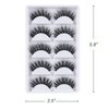 3D False Eyelashes, 3D Faux Mink Fake Eyelashes Handmade Dramatic Thick Crossed Cluster False Eyelashes Black Nature Fluffy Long Soft Reusable,Style 1 (5 Pairs)