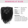 MIMIESEAT Kinky Curly Clip in Hair Extensions Real Human Hair 3C for Black Girl 4A Kinky Curly Human Hair Extension Clip ins Double Wefts Clip in Hair Natural Black 18 Inch 120G 7 Pcs Per Set