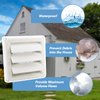 Cenipar 4" Dryer Vent Cover for Exterior Wall Vent Hood Outlet with Screen Includes 4 Screws 4" Dryer Vent Cover (White)