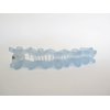 Powder blue frosted flower banana hair claw clips with crystals
