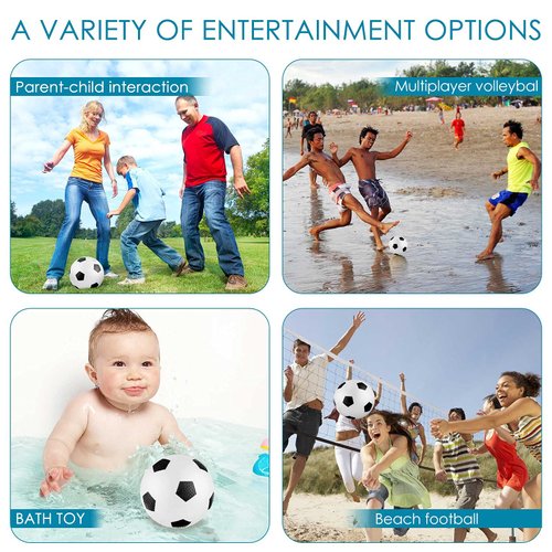 Sumind 16 Pieces Inflatable Soccer Bouncing Ball Inflatable Bouncy Toys Balls for Outdoor Adults Pet Party Supplies(5.5 Inch,White)