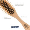 Kent KB MiniWoodyhog Travel Size Detangling Brush Beech-wood Travel Brush, Firm Rounded Wooden Bristles,Natural Cushion Detangler Wooden Hair Brush for Women Men and Kids Everyday Care,Made in England