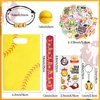 295 Pieces Softball Party Favors Supplies Set Bulk Mini Softball Slap Bracelet Tattoo Sticker Keychain Adjustable Bracelet Goodie Bag Fillers for Sports Softball Party Gifts Bags (Softball)