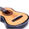 Dselvgvu Wooden Miniature Guitar with Stand and Case Mini Musical Instrument Miniature Dollhouse Model Home Decoration Ornament (3.94"x1.42"x0.59")