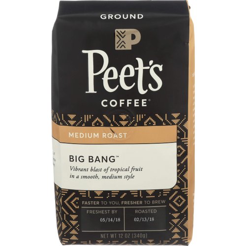 Peet's Coffee Big Bang, Medium Roast Ground Coffee, 12 oz