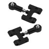 Vgoohobby Upper & Lower Swing Arm Wheel Hex Adapter Steering Block Swing Arm Mount Steering Cup w/Bearing Set Compatible with WPL D12 1/10 RC Car Upgrade Part (Black)