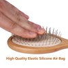 WeCoola Hair Brush, Wooden Hairbrush with Metal Bristles, Stimulates Scalp for Hair Growth, Gift for Mother's & Father's & Friends, All Hair Types