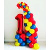 BAUANOOY Carnival Balloons, 60pcs 12 Inch Red Light Blue Royal Blue Yellow Latex Balloons for Carnival Theme Birthday Party Decorations