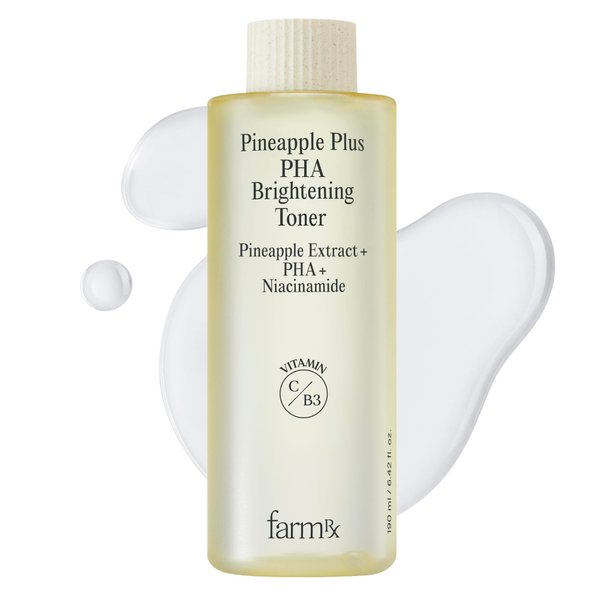 Christmas Gifts Farm Rx Pineapple Plus PHA Brightening Toner (6.42fl oz) - Vegan, PHA-Based Designed to Brighten, Hydrate, and Smooth Skin Texture Enriched with Vitamin B3