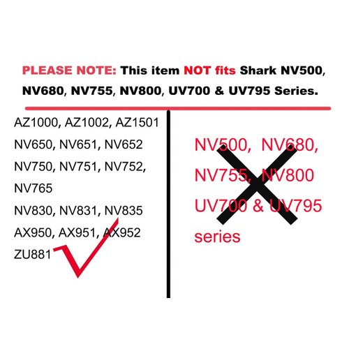 Dttery Replacement Filter for Shark Rotator APEX DuoClean Powered Lift-Away Vacuum AZ1000 AZ1002 NV650 NV651 NV652 NV750W NV751 NV752 NV765 NV831 NV835 AX950 AX951 AX952 ZU881 Part XFF650 XHF650