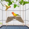 BNOSDM Bird Seagrass Mat, Parrot Natural Seagrass Woven Net Hammock Parakeet Climbing Rope Chew Toys Hideout Bird Cage Accessories for Lovebird Cockatiel Conure Budgie Hamster Rats