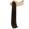 Full Shine Genius Weft Human Hair Extensions For Natural Look 18 Inch 80G Hand Tied Hair Extensions Sew In Remy Straight Hair Weft Extensions Color Dark Brown Hair Extensions For Women