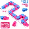 46 Pack 24 Links Wacky Tracks Snap and Click Fidget Toys,Fidget Snake Toy for Party Favors,Plastic Chains Finger Sensory Toys,Stress Relief Toys for Kids