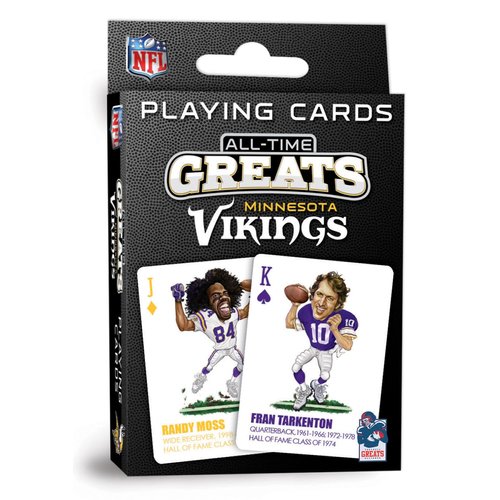 MasterPieces Playing Cards - Minnesota Vikings All-Time Greats Playing Cards - Officially Licensed Playing Card Deck for Adults, Kids, and Family