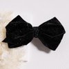 2pcs Velvet Hair Bows 4" Glitter Black Velvet Ribbon Alligator Clips Barrette Cute Fall Bowknot Decor Accessories for Little Teen Toddler Baby Girls Kids