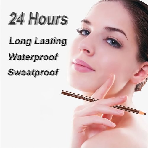 SUMEITANG 12 Pcs Pull Cord Peel-off Black Eyebrow Pencil，Wooden Hard-core Microblading Eye Brow Pencil For Marking, Filling And Outlining, waterproof and sweat-proof for Professionals & Beginners