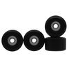 Teak Tuning Apex All Terrain Polymer (ATP) Fingerboard Wheels - New Street Shape, 65D - 7.7mm Diameter - ABEC-9 Stealth Bearings - Made in The USA - Pitch Black Colorway