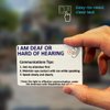 Hard of Hearing Medical ID Card – Personalized ICE Card for Deaf Awareness, Emergency Contact Info, and Safety Customized with your name and contacts