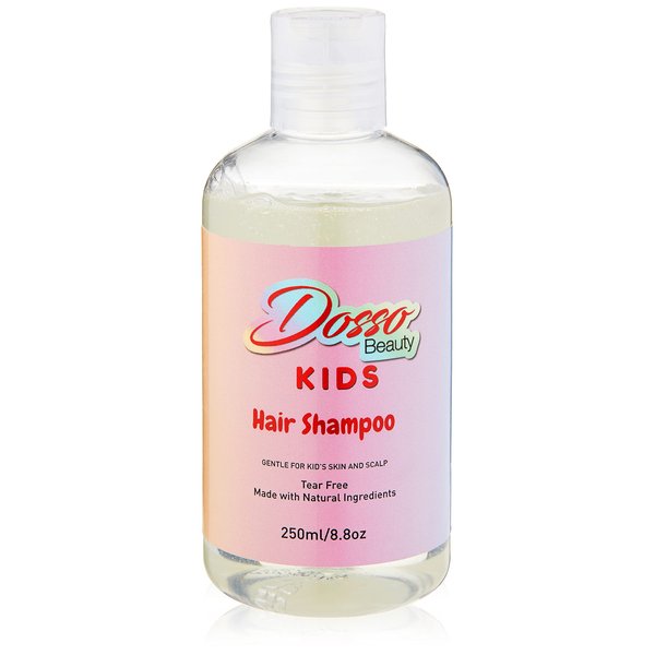 Dosso Beauty Kids Shampoo/Body Wash, All-Natural Ingredients, Detangling, Safe For Sensitive Skin, 250ml/8.8oz