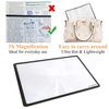 MAGDEPO Magnifying Sheet 2 Pack 3X PVC Page Magnifier B6 Size with 2 Card Size Magnifier Lens and Card Covers, Good for Reading Small Patterns, Maps, Manue, Can Labels, and Books