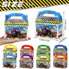 Zonon 24 Pcs Truck Party Favor Bags Racing Car Party Treat Boxes Truck Treat Party Supplies Favor Box for Holiday Birthday Theme Parties Goodie Candy Cookies, 4.8 x 2.4 x 5.2 Inches (Novel Style)