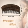 3 Pieces Hair Bun Invisible False Hair Clip, Hair Base Bump Fluffy Hair Pad Styling Insert Tool Volume Fluffy Princess Styling Increased Hair Pad for Women Girls (Dark Brown)
