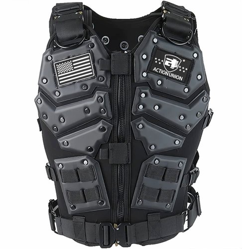 ACTIONUNION Tactical Vest for Men Airsoft Vest Youth Adjustable Molle Vest Fit Adult Cosplay Costumes