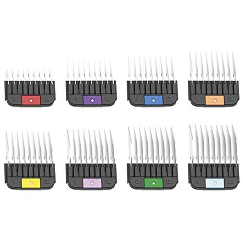 WAHL Professional Animal Stainless Steel Attachment Guide Comb Set for Detachable Blade Pet, Dog, Cat, and Horse Clippers (3390-100)