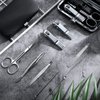 Hanaive 6 Set Manicure Set Nail Clippers Pedicure Kit 48Pcs Stainless Steel Grooming Kit 8 in 1 Professional Nail Care Tools with Luxurious Travel Case for Men Women Nail Care(Black)
