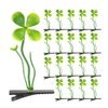 LOGOFUN 40pcs Four-leaf Clover Hair Clips Plants Hairpins Sprout Hair Barrette Adorable Hair Accessories for Little Girls