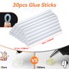 SHJADE Hot Glue Gun, Fast Preheating Hot Melt Glue Gun, Stand-Up Magnetic Mini Glue Gun Kit with 30 Glue Sticks for Kids DIY School Craft Projects and Quick Home Repairs