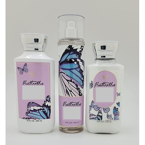 Butterfly - 3 pc Bundle Trio Shower Gel, Fine Fragrance Mist and Body Lotion 2022, 3 Piece Set