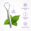 BASIC CONCEPTS Metal Tongue Scraper, Reduce Bad Breath in Seconds, Stainless Steel Tongue Cleaners for Adults, Metal Tounge Scrubber, Tongue Scraper Cleaner for Fresh Breath Tongue Brush (One Pack)