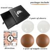 PRETTYWELL Brown Nipple Covers for Women, Waterproof Adhesive Pasties, Reusable Nipple Cover Silicone Nipple Pasties Black Nipple Petals