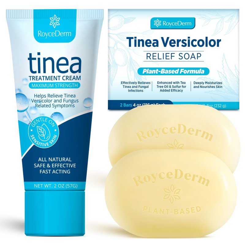 Tinea Versicolor Relief Cream &amp; Soap: Clinically Proven Treatment for Tinea Versicolor, Athlete’s...