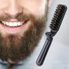 2Pcs Travel Hair Brush, Mini Folding Hair Brush Collapsable Boar Bristles Hair Comb Pocket Beard Brush Portable Hair Styling Tool for Women and Men