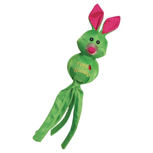 KONG Wubba Friends Ballistic Dog Toy - Durable Interactive Squeaky Toy for Dogs, Assorted Colors/Animals, Ideal for Fetch & Tug-of-War (Small)