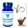 Tooth Powder with Mint and Myrrh Gum | Natural Toothpaste | Fluoride Free | Whitening | Polishing | Valhalla Spa Organics 1.5 oz (2 Pack)