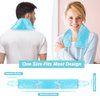 NEWGO Ice Pack for Neck Pain Relief with Strap, Neck Ice Pack for Injuries Reusable Neck Cold Pack Wrap for Sports Injuries, Swelling, Cervical Surgery Recovery - 24.8" x 4.13"- Blue