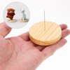 ABOOFAN 6 Set Single Metal Needle Holder Needle Felting Doll Display Holders Stand Wooden Base for Felting Animal Dolls Crochet Dolls Action Figures Doll