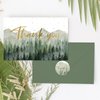 AnyDesign 50 Pack Green Forest Baby Shower Thank You Cards with Envelopes and Stickers Gold Foil Watercolor Nature Thank You Blank Note Cards for Wedding Birthday Bridal Shower Baby Shower, 4 x 6 Inch