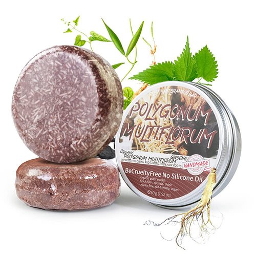 ONIYEA Natural Handmade Shampoo Bar Soap, Make Hair Soft And Glossy, Nourish Scalp, Replenish Hair Moisture, 100% Organic Plant Extract Hair Wash, Women Men, Eco-friendly 1.92 Oz Each Set of 2 (Ginseng)