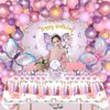 138PCS Butterfly Birthday Decorations for Girls, Butterfly Party Supplies Include Balloon Arch Butterfly Backdrop Foil Balloon 3D Butterfly Wall Decors Tablecloth Cake Topper Tassle