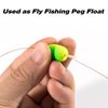Dr.Fish 30 Pack Oval Foam Floats Trout Floats Fishing Rig Floats Pompano Walleye Catfish Crawler Harness Bead Stopper Sinker Stops Yellow 0.45X0.78