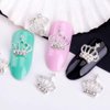 20Pcs Alloy Crown Nail Charms, Out Shiny Gold Silver Crown Nail Rhinestones, 3D Nail Art Charms, Acrylic Nail Design Decorative Accessories, Crystal Nail Jewels, for Women DIY Nails Supplies