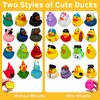 Olah-Olah 30 Pcs Rubber Ducks in Bulk, Jeep Ducks for Ducking, Assorted Rubber Ducks Jeep Ducking - Toddler Baby Bath Toys Assortment, Kids Birthday Gifts Holiday Party Favors