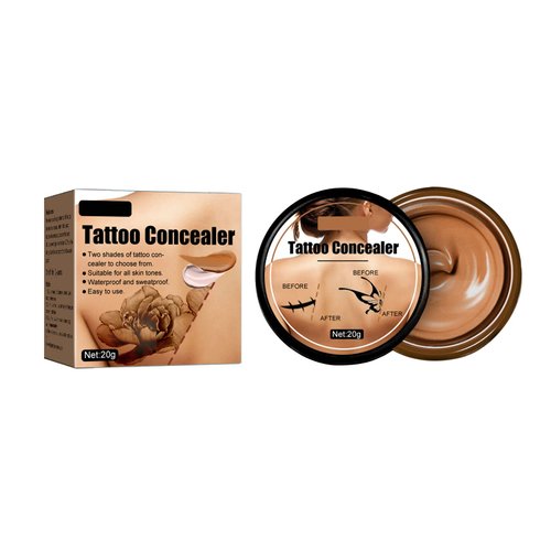 Tattoo Cover Up,Waterproof Invisible Concealer Body Leg Bruise Stretch Scar Dark Spots Vitiligo Skin Makeup Waterproof,Professional Long Lasting Tattoo Cover Up Suitable for Men and Women,1 PC Natural