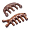 2 Pack Wooden Scalp Massage Comb, Carelax Wooden Wide Tooth Hair Comb Head Tool Meridians Scalp Massage, Natural Wood Comb
